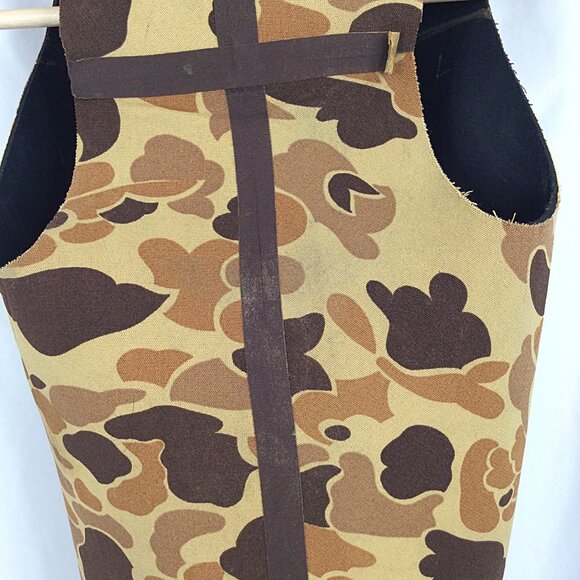 Vintage Cabelas Neoprene Camo Dog Vest Hunting Sydney Nebraska 80s Zip Size XXL - Picture 5 of 9